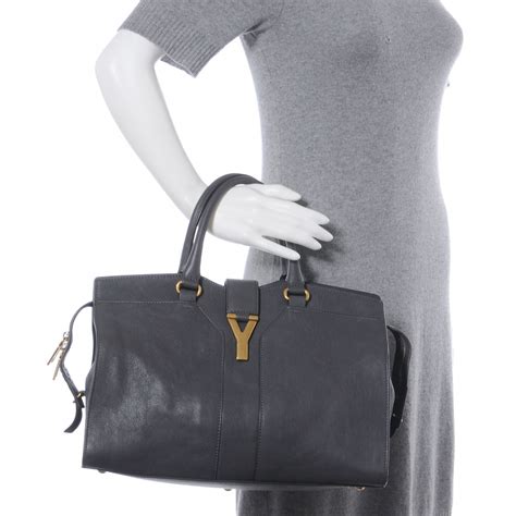 Chyc leather handbag Yves Saint Laurent Grey in Leather